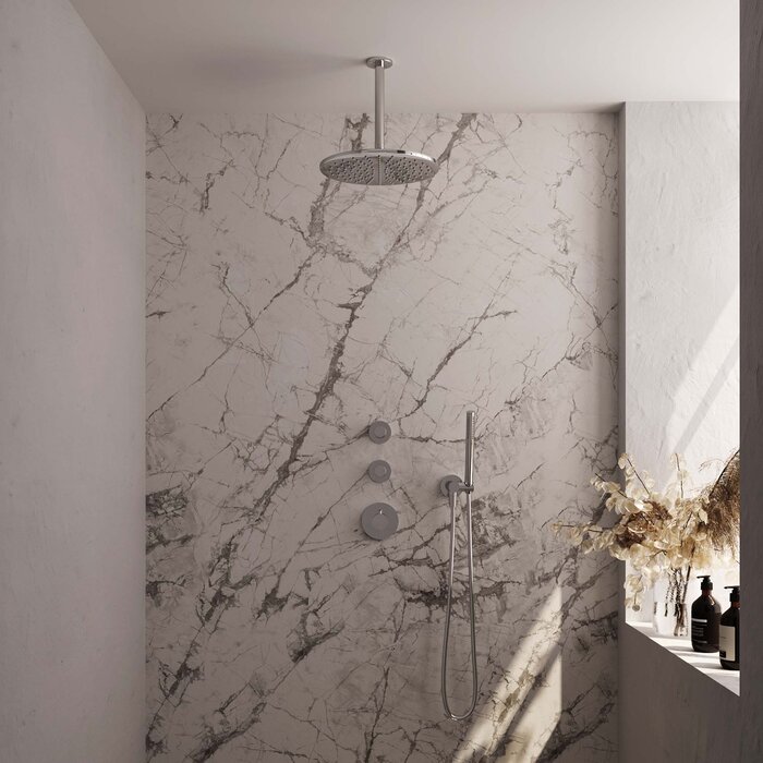 Brauer Chrome Edition Thermostatische Regendouche Set 06 - 30 cm Douchekop met Plafondarm en Handdouche