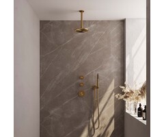 Brauer Gold Edition inbouw regendouche set 05 met 20 cm douchekop en handdouche