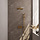 Gold Carving thermostatische inbouw regendouche set met drukknoppen, 30 cm douchekop en gebogen muurarm
