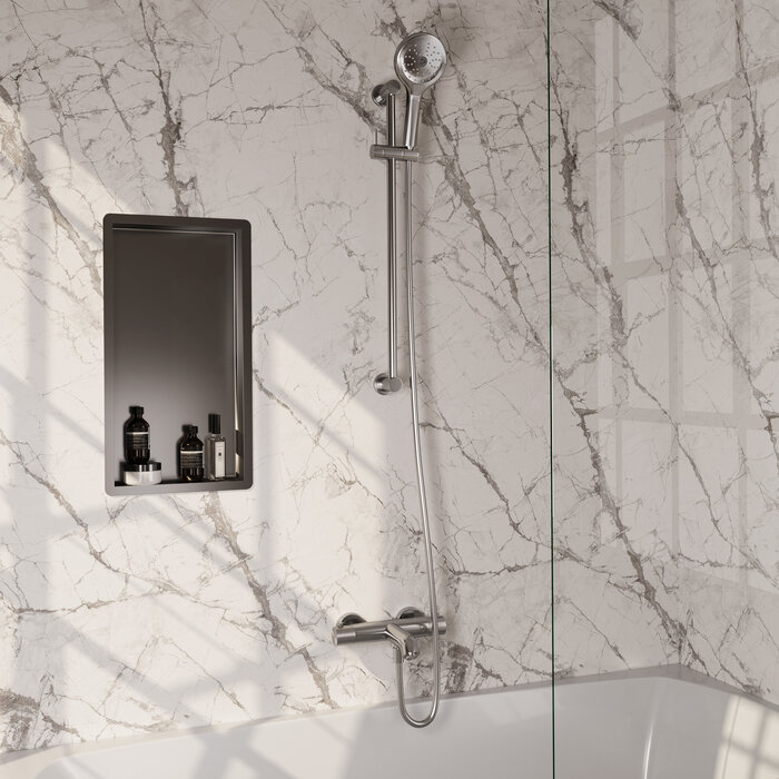 Brauer Brushed Carving opbouw baddouche thermostaatkraan SET 02