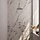 Chrome Carving thermostatische inbouw regendouche SET 04 + 30 cm douchekop + gebogen muurarm + staaf handdouche + doucheslang + wandaansluitbocht chroom