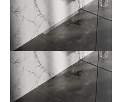 Brauer Douchegoot met multifunctioneel rooster en flens voor wandmontage - 7 x 90 RVS geborsteld