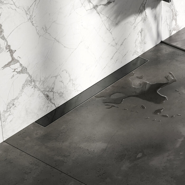 Brauer Douchegoot met wandmontage 7x70 gunmetal geborsteld PVD