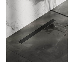 Brauer Douchegoot met multifunctioneel mat zwart rooster en flens 7 x 70