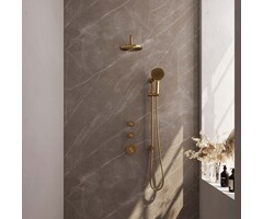 Brauer Gold Edition thermostatische inbouw regendouche SET 21 met 20 cm douchekop en handdouche