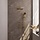 Thermostatische regendouche SET 22 met 30 cm douchekop en gebogen muurarm, handdouche en glijstang - goud geborsteld PVD