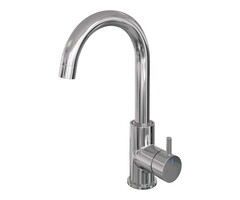 Brauer Chrome Edition hoge opbouw wastafelmengkraan met draaibare ronde uitloop B chroom