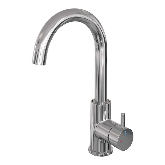 Brauer Chrome Edition hoge opbouw wastafelmengkraan met draaibare ronde uitloop B chroom