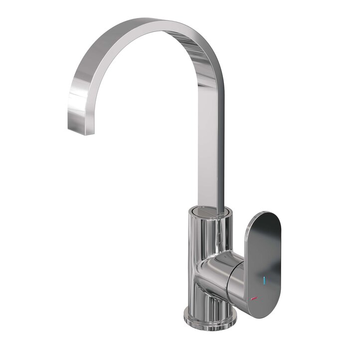 Brauer BRAUER Chrome Edition opbouw wastafelmengkraan C model met draaibare platte uitloop - chroom