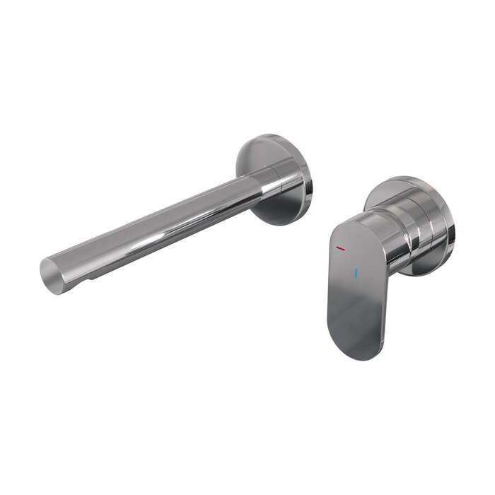 Brauer Chrome Edition inbouw wastafelmengkraan, rechte uitloop, rozetten C1 chroom