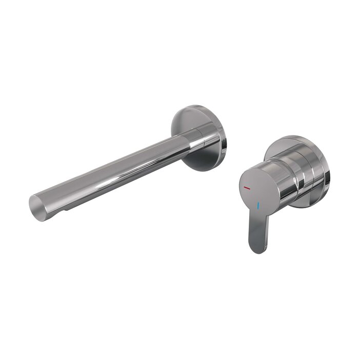 Brauer Chrome Edition inbouw wastafelmengkraan met rechte uitloop en rozetten (model D1, chroom)