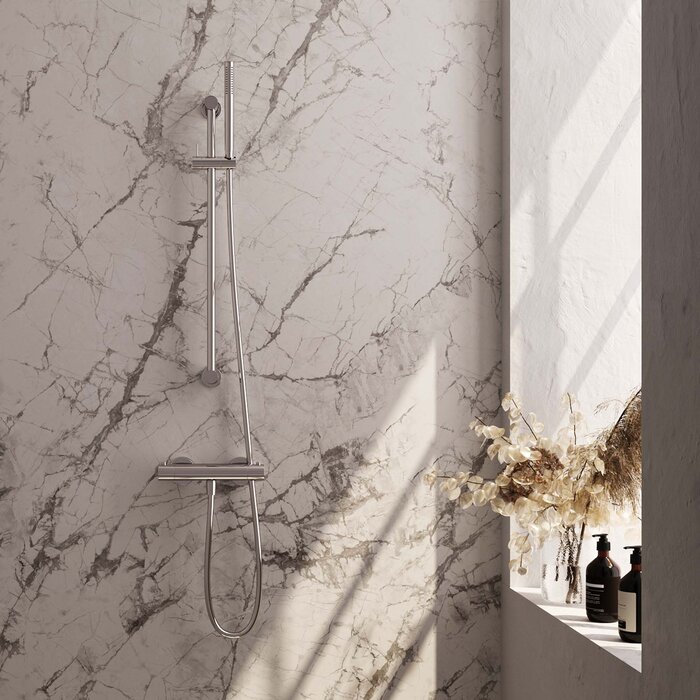 Brauer Chrome Edition douchethermostaatkraan - SET 01 incl. glijstang, handdouche en doucheslang