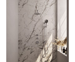 Brauer Chrome Edition thermostatische inbouw regendouche set 19 met 20 cm douchekop en handdouche