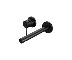 Brauer Inbouw wastafelmengkraan met rechte uitloop en rozetten - Model A2 (Mat Zwart)