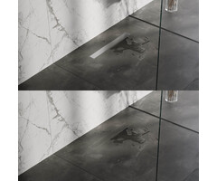 Brauer Douchegoot met multifunctioneel rooster en flens 7 x 50 RVS geborsteld