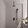 Thermostatische inbouw regendouche set met 3-weg omstelling en mat zwarte afwerking