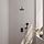 Thermostatische inbouw regendouche SET 33 met omstelling, zwarte afwerking