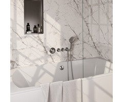 Brauer Brushed Edition thermostatische inbouw badkraan met badvulcombinatie en handdouche (RVS geborsteld)