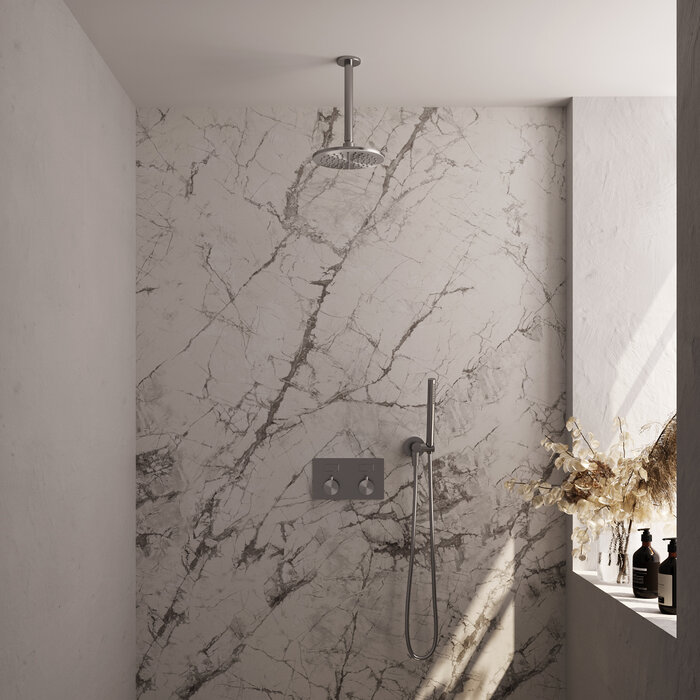 Brauer Brushed Carving thermostatische inbouw regendouche SET53