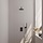 Black Edition thermostatische inbouw regendouche set met 3-weg omstelling, mat zwart