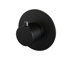 Brauer Mat zwart inbouwthermostaat met in- en afbouwdelen van de BRAUER Black Edition