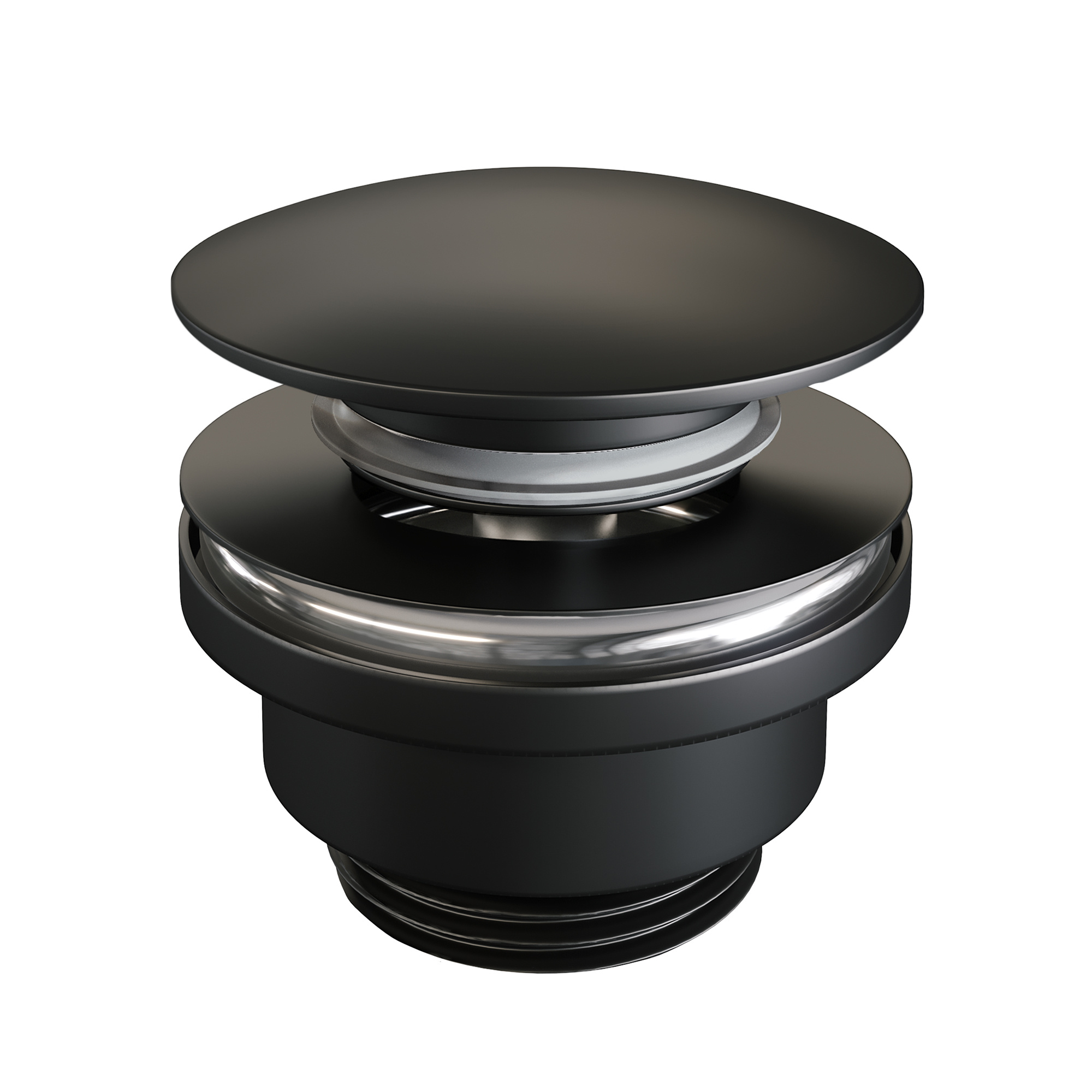 Brauer Klikwaste in mat zwart voor een stijlvolle afwerking van uw badkamermeubel