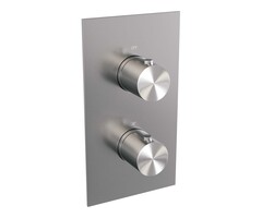 Brauer Brushed Edition 3-weg inbouwthermostaat met RVS geborsteld PVD