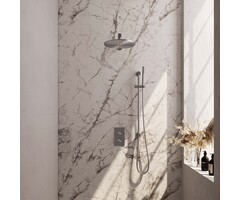 Brauer Brushed Carving thermostatische inbouw regendouche 3-weg omstelling SET 38