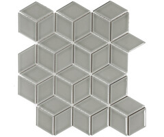 The Mosaic Factory Mozaiek Paris Cubic Licht Grijs 4,8x8,1