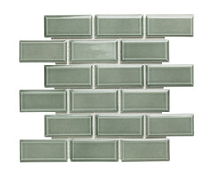 The Mosaic Factory Mozaiek Paris Metro Groen Grijs 4,5x9,5