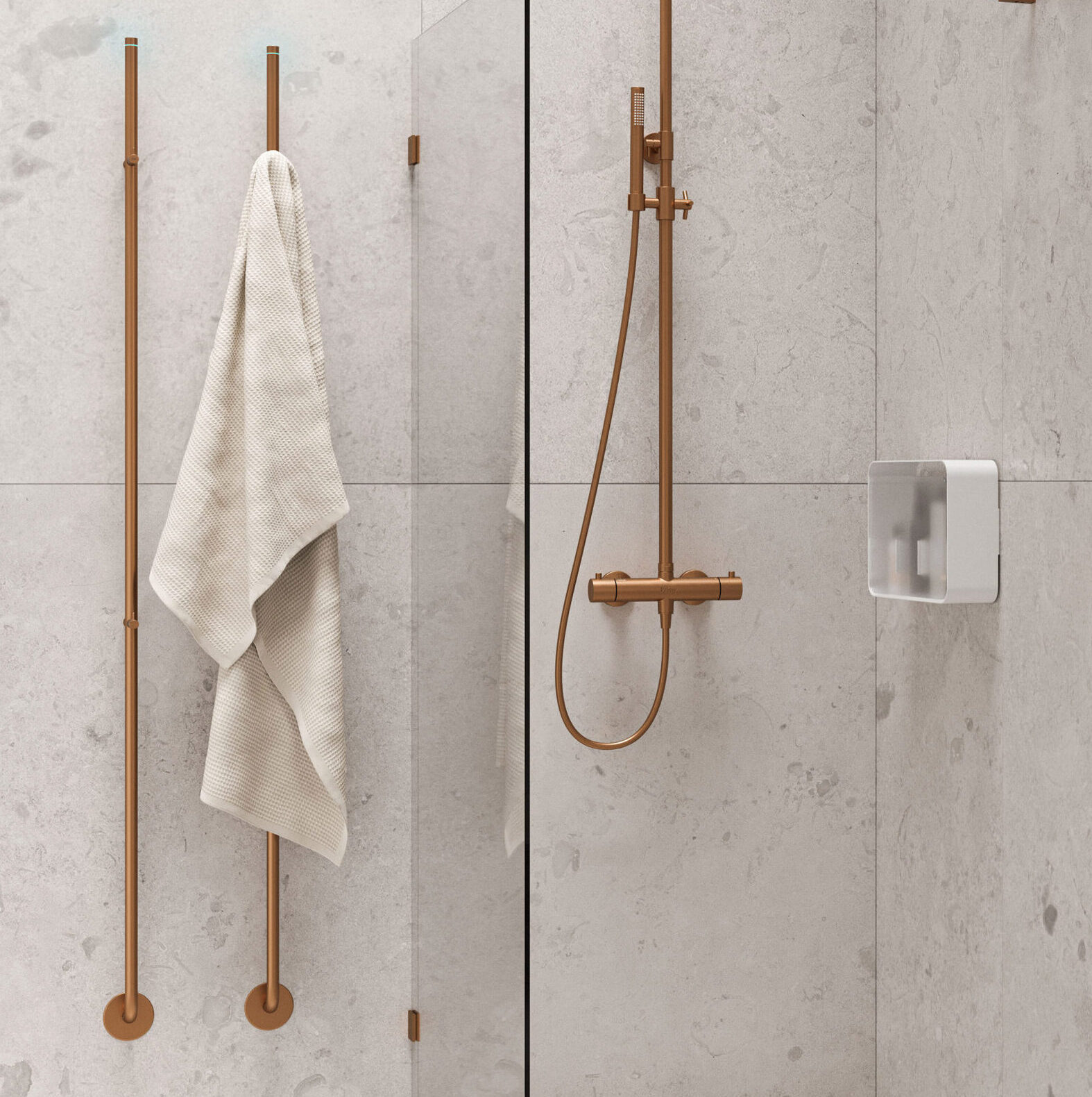 Instamat Jay, elektrische handdoekwarmer Soft Zwart