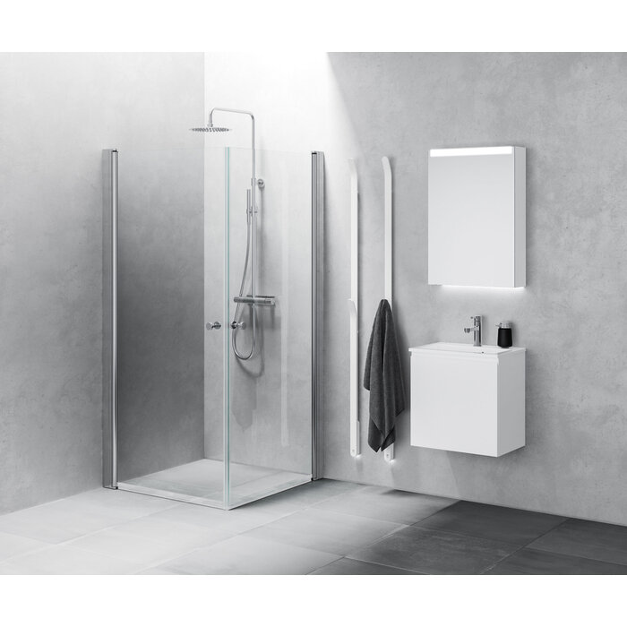 Instamat Arc, elektrische handdoekwarmer Soft wit / Gepolijst