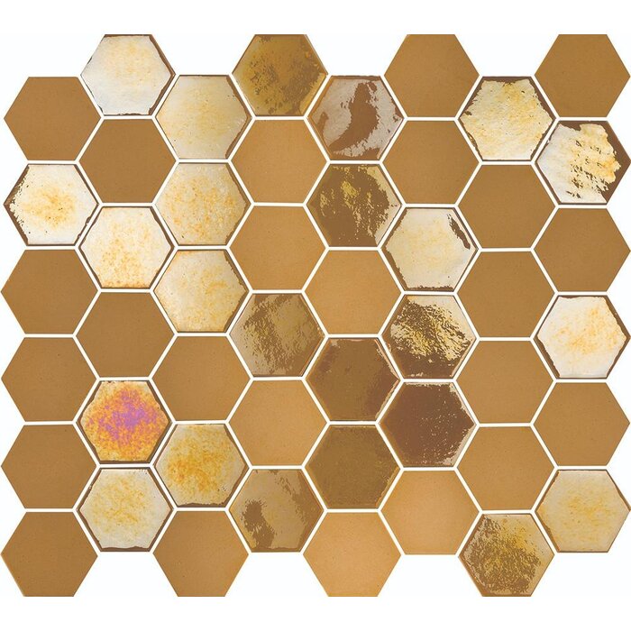 The Mosaic Factory Mozaiek Valencia Hexagon Mosterd 4,3x5,0
