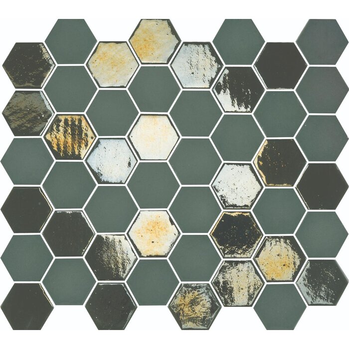 The Mosaic Factory Mozaiek Valencia Hexagon Khaki 4,3x5,0
