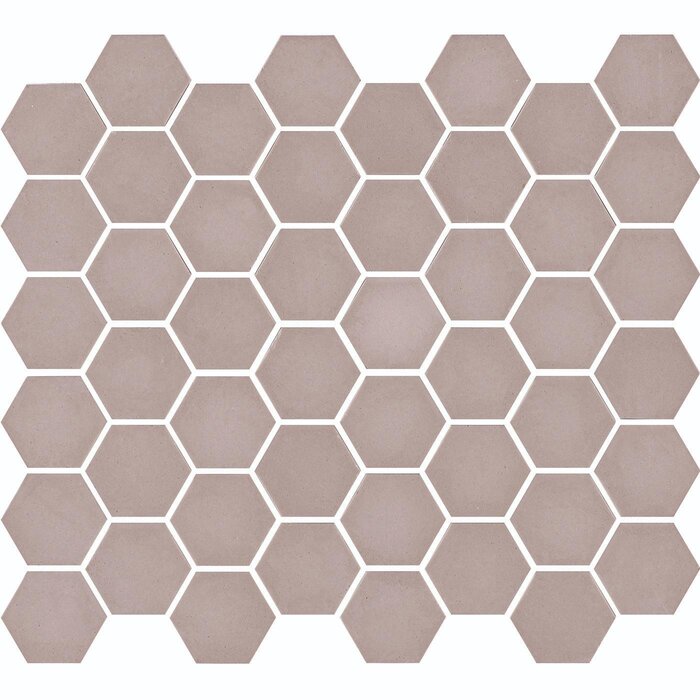 The Mosaic Factory Mozaiek Valencia Hexagon Roze Mat 4,3x5,0