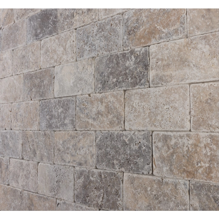 Silver travertin Apulia grigio anticato 7,5x20x1