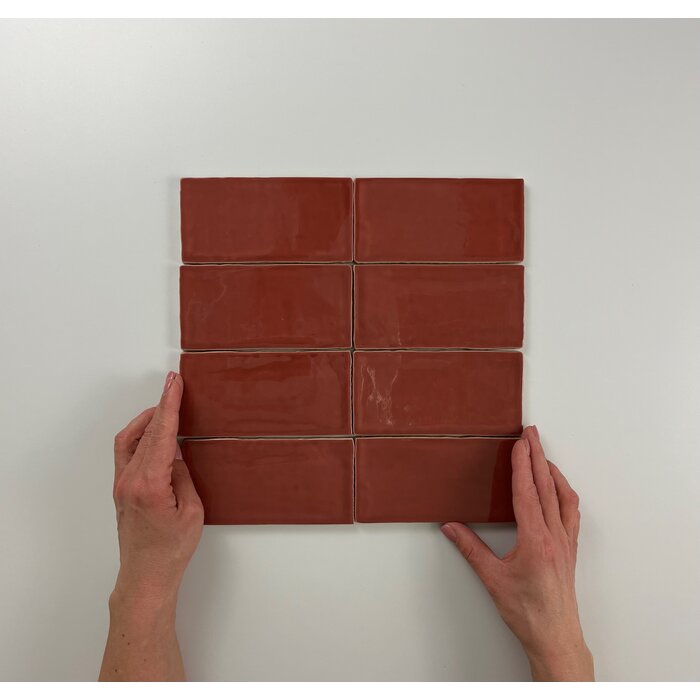 Cifre Cerámica Atlas Garnet Brillo Glans  7.5x15