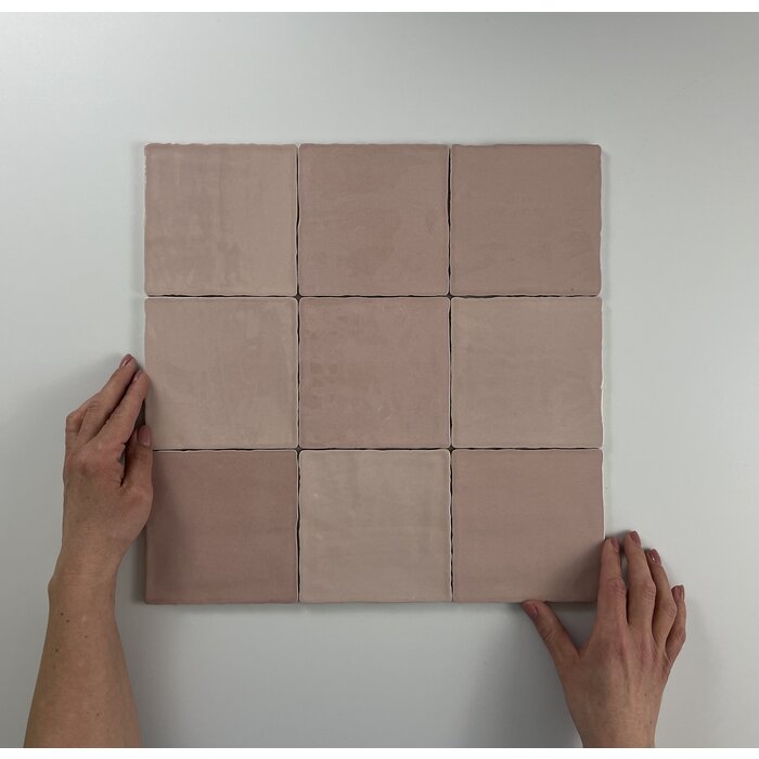 By Goof Moos Pink glans handvorm 13x13