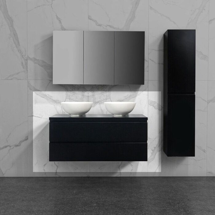 By Goof Onderkast badkamermeubel Tieme mat eiken 120x50x48cm