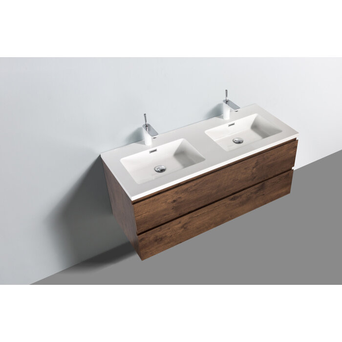 By Goof  Onderkast badkamermeubel mat donker eiken 120x50x48cm