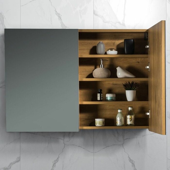 By Goof Spiegelkast Tieme mat eiken 100x70x16cm