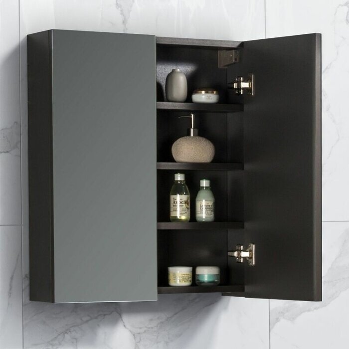 By Goof Spiegelkast Tieme mat grijs 60x70x16cm