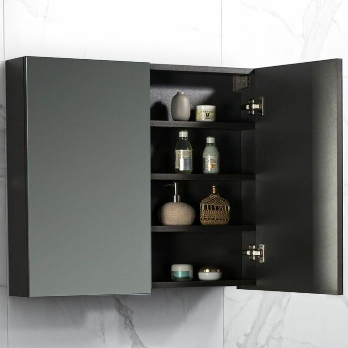 By Goof Spiegelkast Tieme mat grijs 80x70x16cm