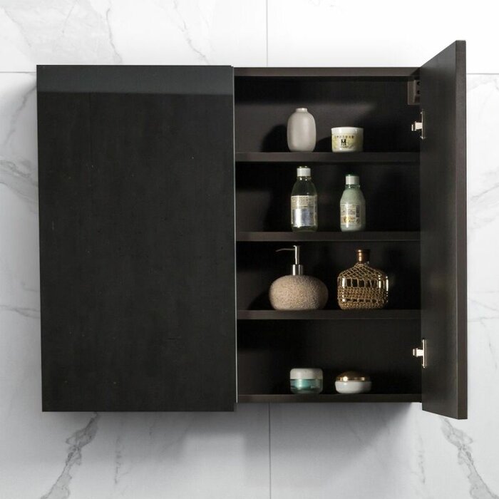 By Goof Spiegelkast Tieme mat grijs 80x70x16cm