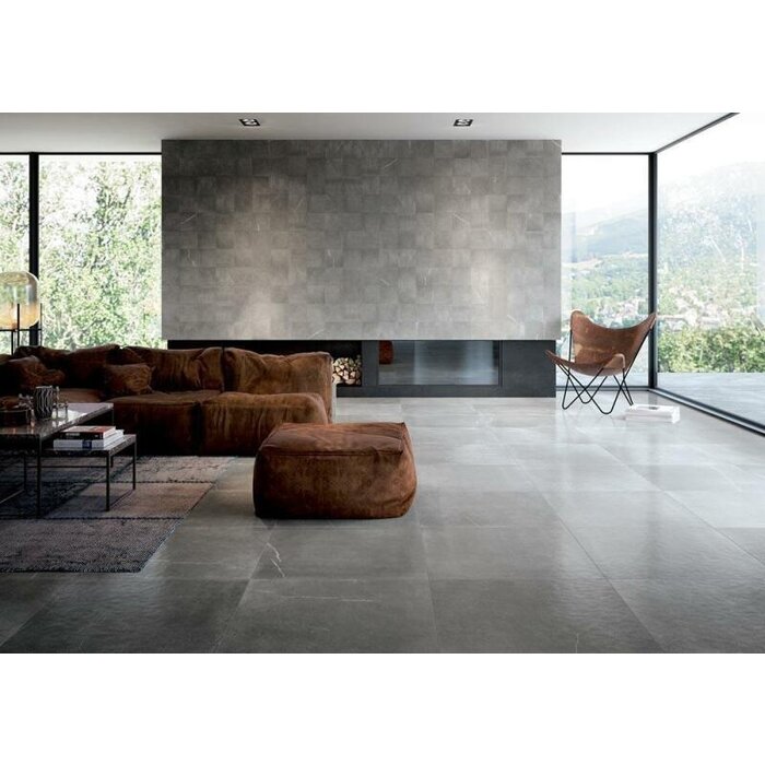 FAP Ceramiche Maku Grey zijde glans 80x80 rett