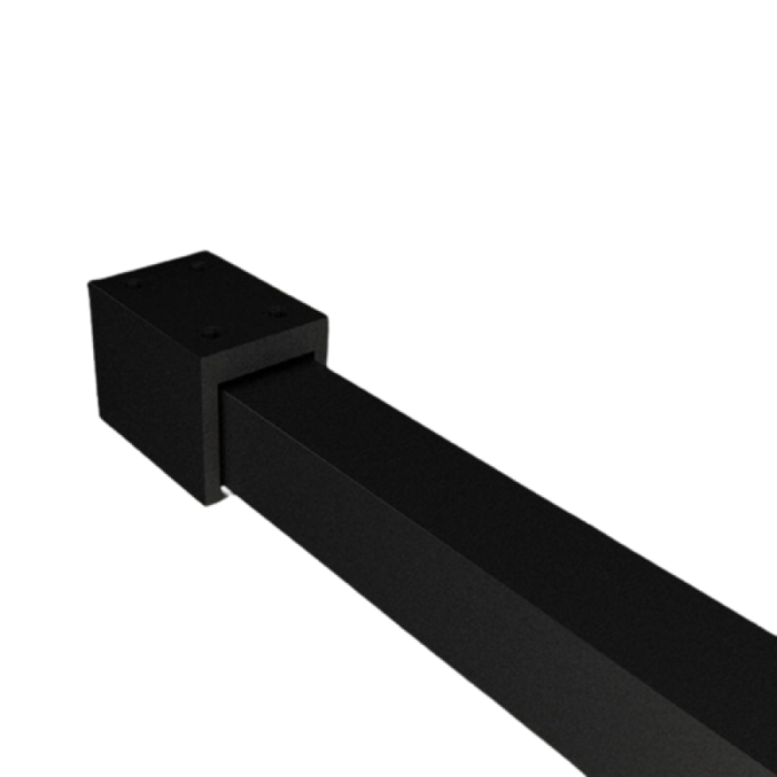 By Goof Douchewand Olivia 120x200cm Helder Glas Mat Zwart Raamwerk