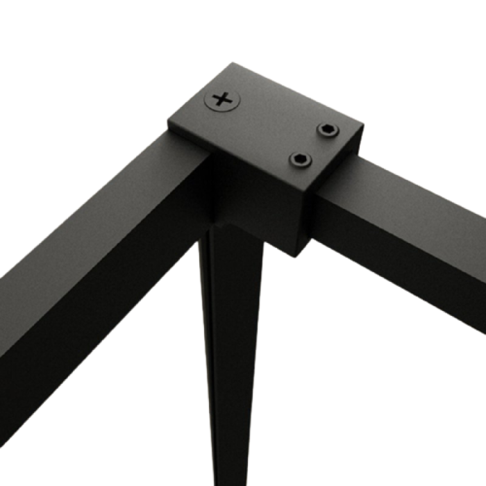 By Goof Douchewand Olivia 120x200cm Helder Glas Mat Zwart Raamwerk