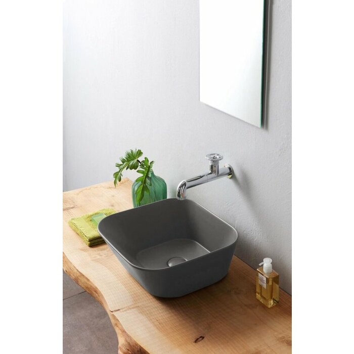 By Goof Mees design waskom vierkant mat grijs