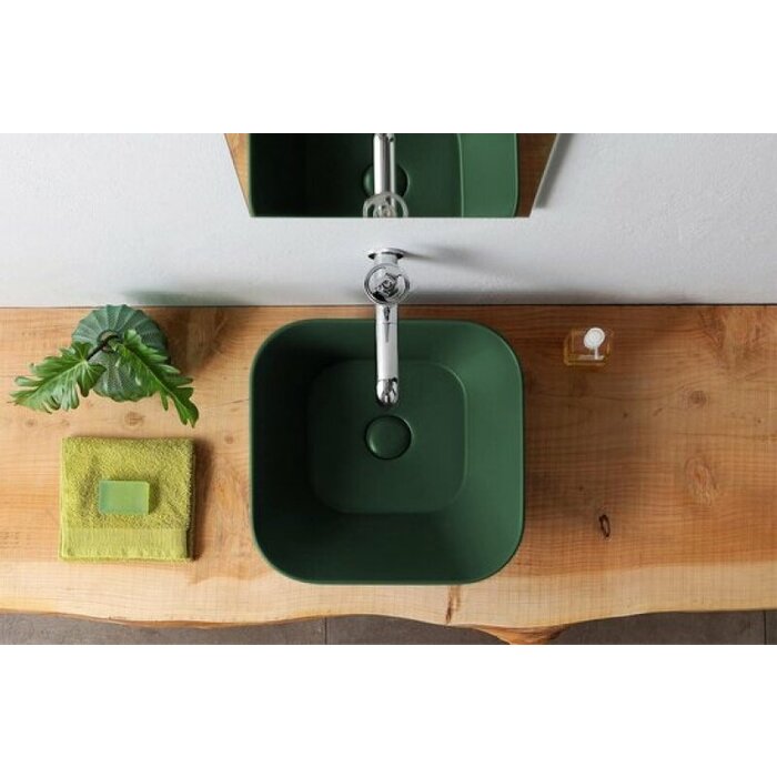 By Goof Mees design waskom vierkant mat groen