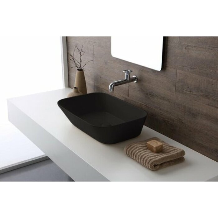 By Goof Mees design waskom rechthoek mat zwart